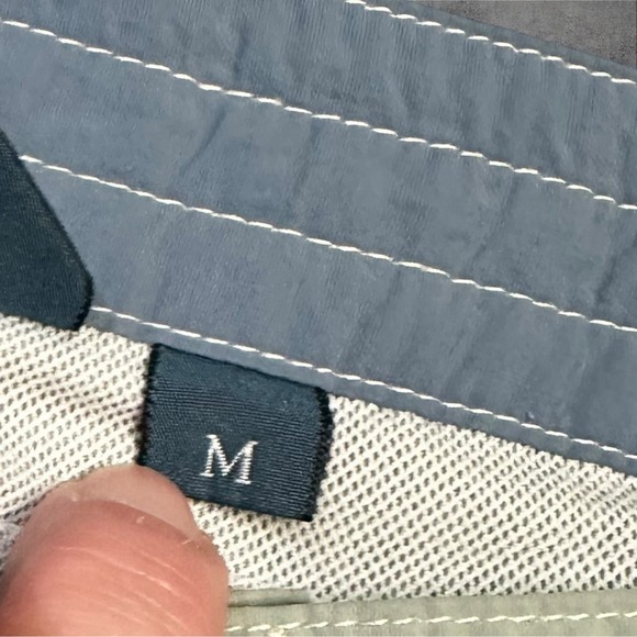 Vtg Polo Ralph Lauren Swim Short Medium Gray/Blue Lined Pockets Board Trunks Men - Picture 9 of 13